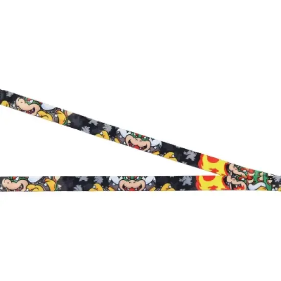 Nintendo Super Mario Bowser Lanyard ID Badge Holder Lanyard w/ Metal Charm image {3}
