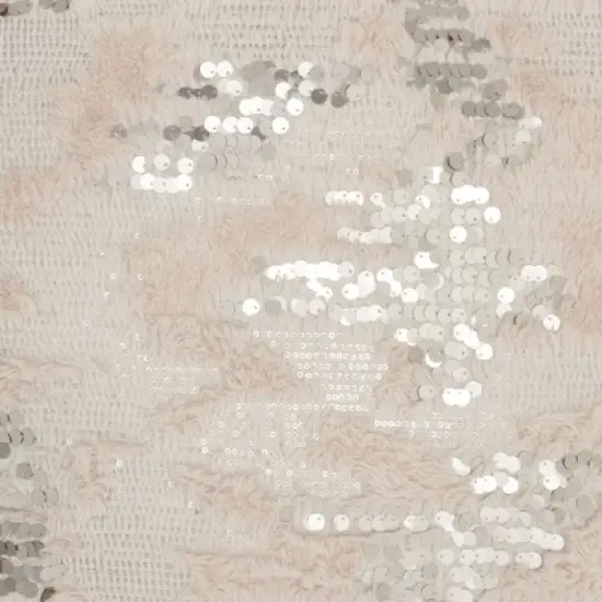 Sofia Faux Fur Sequins Throw Pillow - Mina Victory image {6}