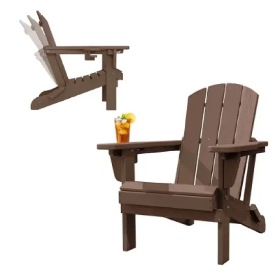 Hyleory Adjustable HDPE Adirondack Chair with Ergonomic Backrest image {18}