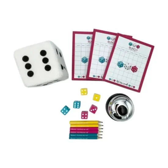 University Games Bunco Party in a Box Board Game: Includes Instructions, Dice, Pencils, Scoring Pads, 2-12 Players image {4}