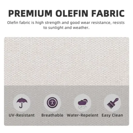 Buenhomino Patio Couch with High Back, 75" 3 Seats Outdoor Sofa, All Weather PE Wicker Couch with 4-inch Cushion for Porch, Backyard, Balcony, Deck image {5}