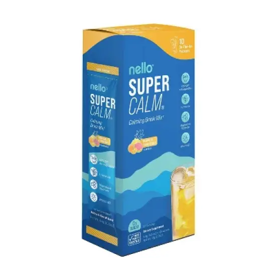 Nello Supercalm Calming Drink Mix Supplement Powder - Tropical Tangerine - 1.5oz/10ct image {2}