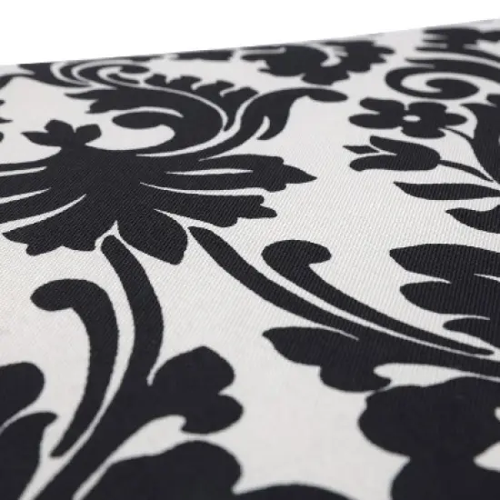 Essence Damask Indoor/Outdoor Chaise Lounge Cushion - Black/White - Pillow Perfect image {1}