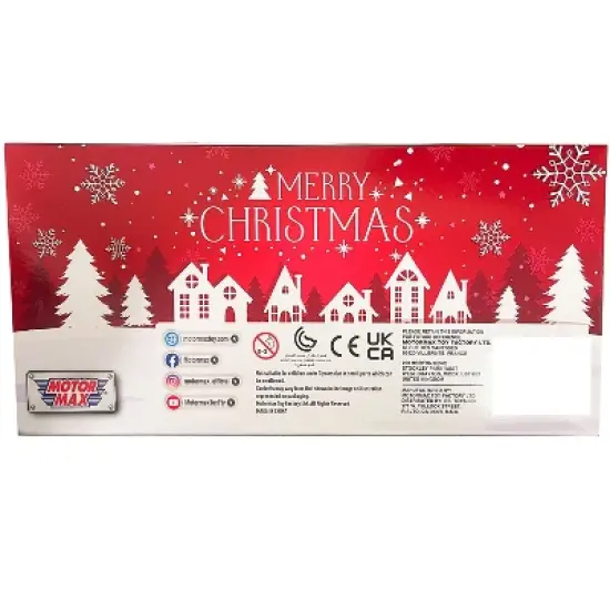 1941 Plymouth Pickup Truck Red and Black "Merry Christmas" with Tree Accessory 1/24 Diecast Model Car by Motormax image {1}