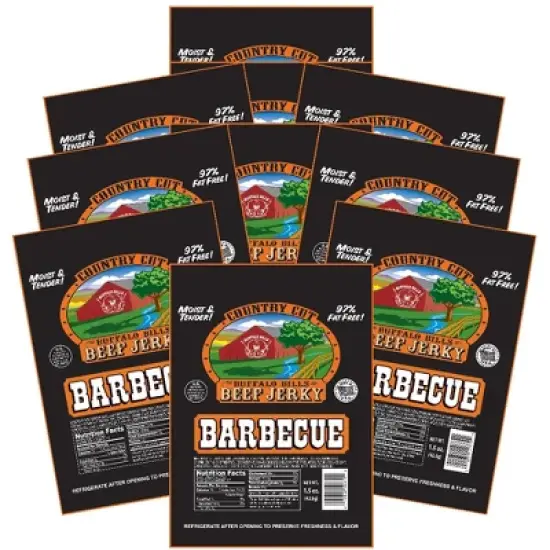 Buffalo Bills 1.5oz Barbecue Country Cut Beef Jerky - Ten 1.5oz Packs image {5}