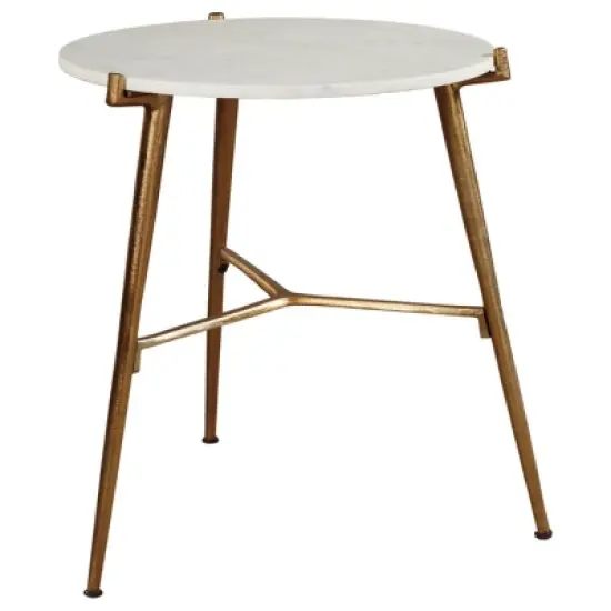 Chadton Side Table White/Gold Finish - Signature Design by Ashley image {6}