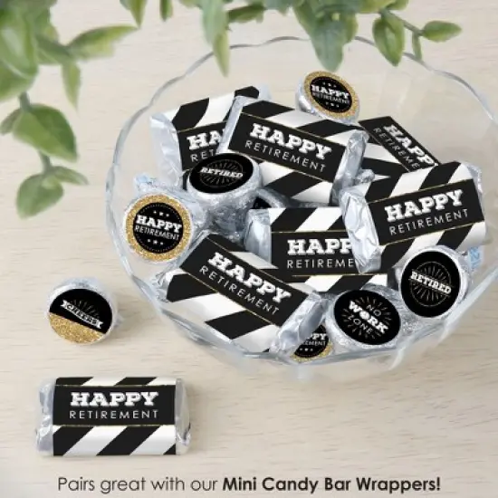 Big Dot of Happiness Happy Retirement - Retirement Party Small Round Candy Stickers - Party Favor Labels - 324 Count image {5}