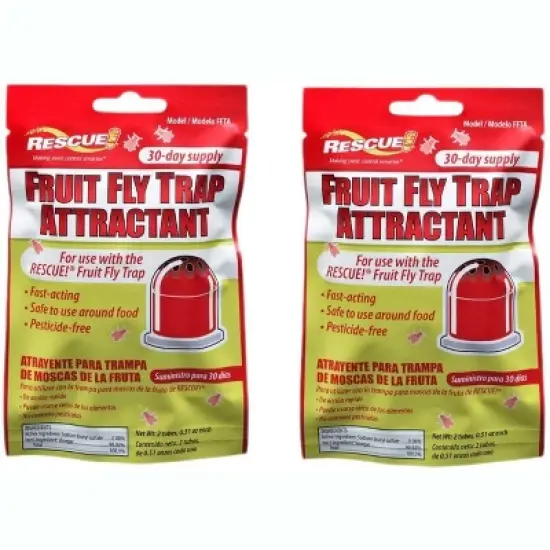 Rescue Non-Toxic Fruit Fly Trap Refill (2 Pack) image {1}