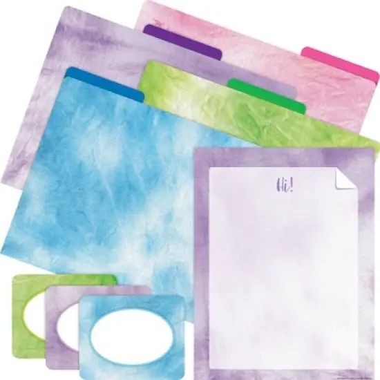 Barker Creek Purple Tie-Dye Get Organized File Folders Set Multi-Design 107 per Set: Stationery, Paper, Top Tab, 50 Sheet Capacity image {7}