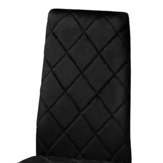 4pc Blaise Velvet Fabric Upholstered and Metal Dining Chair Set - Baxton Studio image {2}