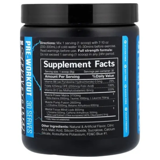 JNX Sports The Shadow!&reg;, Pre-Workout, Blue Raspberry, 9.5 oz (270 g) image {1}