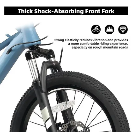 Itopfox Kids Mountain Bike for Boys and Girls, 21-Speed Bicycle with Front Suspension and Disc Brakes, Multiple Colors for Ages 6-14 image {4}