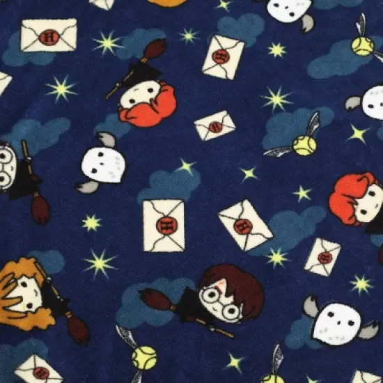Harry Potter Chibi Characters & Icons Blue Long Sleeve Oversized Hoodie Wearable Blanket-OSFA image {1}