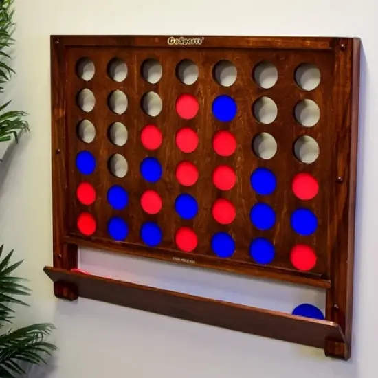 GoSports Wall Mounted Giant 4 In a Row Game - Brown image {3}