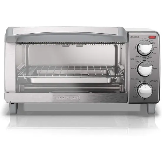BLACK+DECKER 4-Slice Toaster Oven, TO1745SSG, Even Toast, 4 Cooking Functions Bake, Broil, Toast and Keep Warm, Removable Crumb Tray, Timer image {7}