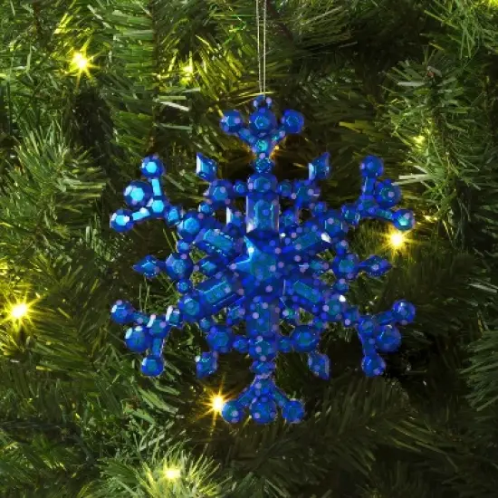 5" Christmas Blue Plastic Snowflake Ornament - Wondershop&trade; image {1}