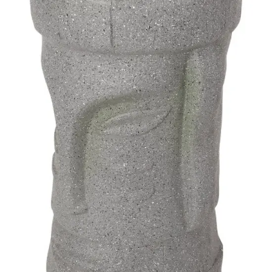 Christopher Knight Home 10" Wide Poulan Concrete Outdoor Novelty Polynesian Planter Stone Gray image {6}
