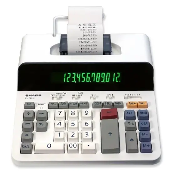 Sharp ELT3301 12-Digit Thermal Printing Calculator Off-White image {5}