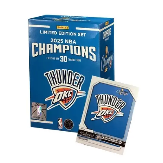 22025 Panini NBA Champions Oklahoma City Thunder Basketball Trading Card Blaster Box image {2}