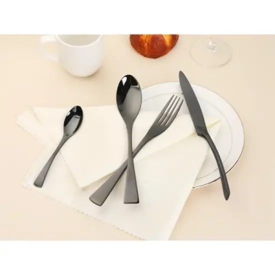REGALWOVEN Stainless Steel Silverware Set Flatware with Knife 4 Pieces image {3}