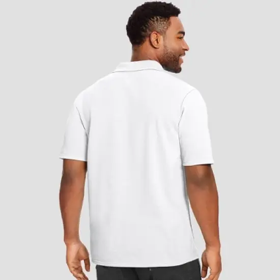 Hanes Men's X-Temp Performance Pique Polo Short Sleeve Shirt image {1}