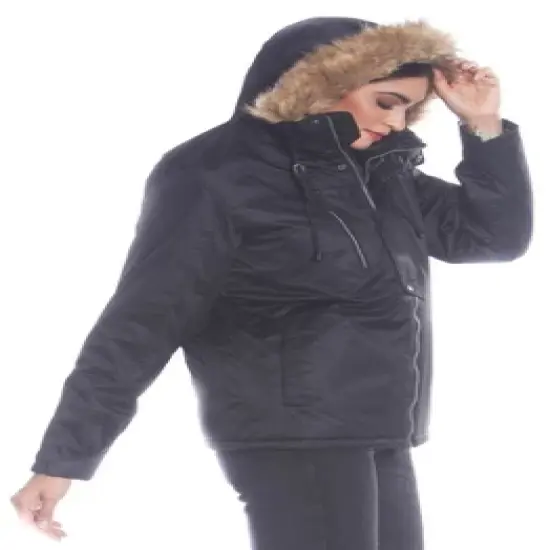 Members Only Women's Snorkel Solid Oversized Jacket image {2}