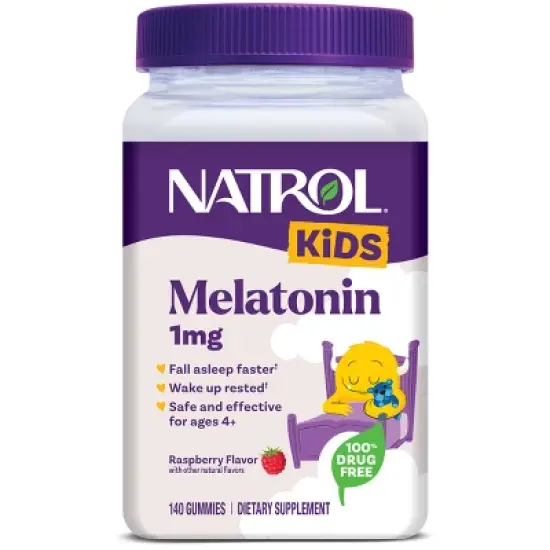 Natrol Kids' Melatonin 1mg Sleep Aid Gummies - Raspberry - 140ct image {11}