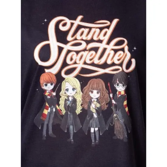 Harry Potter Womens' Stand Together Wizarding World Sleep Pajama Set Black image {2}