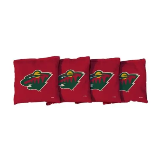 NHL Minnesota Wild Corn-Filled Cornhole Bags Red - 4pk image {1}