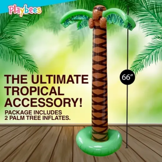 Playbees Giant Inflatable Palm Tree 6 Foot - 2PK image {1}