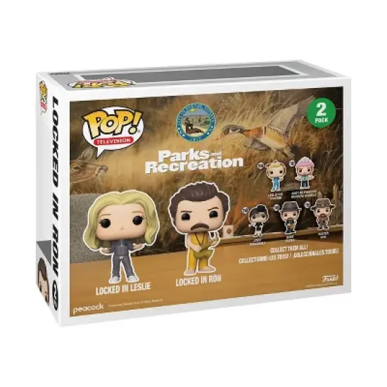 Funko POP! TV: Parks and Recreation - 2pk Locked In Ron & Leslie (Target Exclusive) image {2}