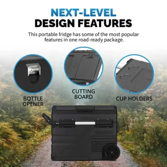 Newair 48 Qt. Portable 12v Electric Cooler with LG Compressor, Fridge and Freezer image {1}