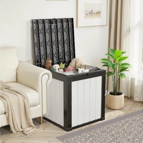 MAYEERTY 50 Gallon Large Capacity Outdoor Deck Box for Patio Furniture Cushions, Pillow with Wheels image {2}