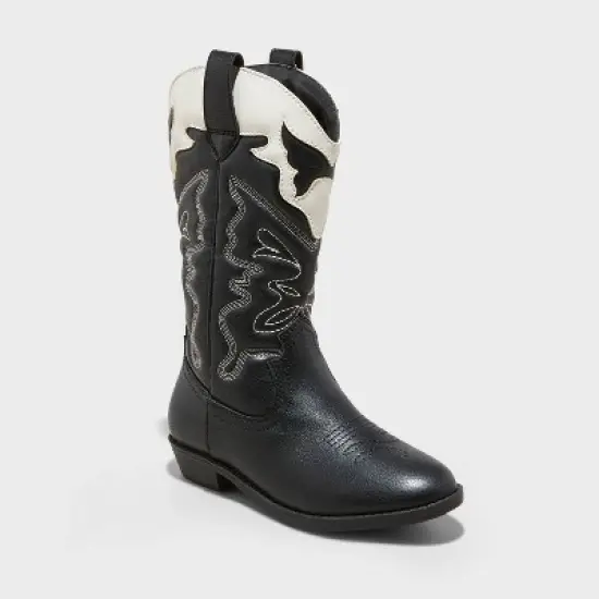 Girls' Bri Western Boots - Cat & Jack&trade; Black image {4}