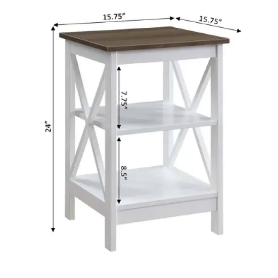 Oxford End Table with Shelves - Breighton Home image {3}