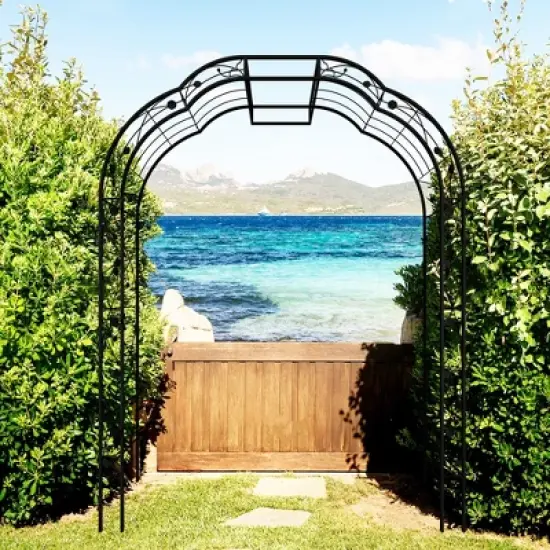 Wooakway Garden Arch Steel Arbor Wedding Garden Decoration Climbing Plants image {7}