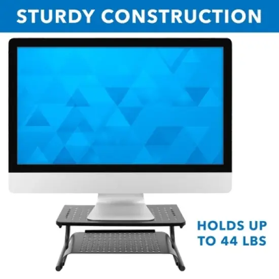 Mount-It! 2 Tier Desk Organizer Riser | Computer Monitor Stand with Keyboard Storage Shelf for Desktops, Laptops, Printers, Home Office Space Saver image {6}