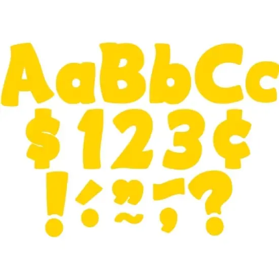 Teacher Created Resources&reg; Yellow Gold Funtastic 4" Letters Combo Pack image {1}