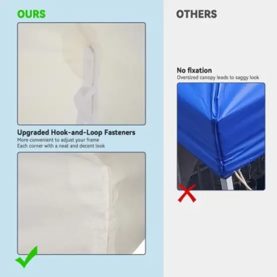 Yescom 10x10Ft Gazebo Top Replacement for beach cabanas for 1 Tier Outdoor Canopy Cover Patio Garden Yard Party White image {3}