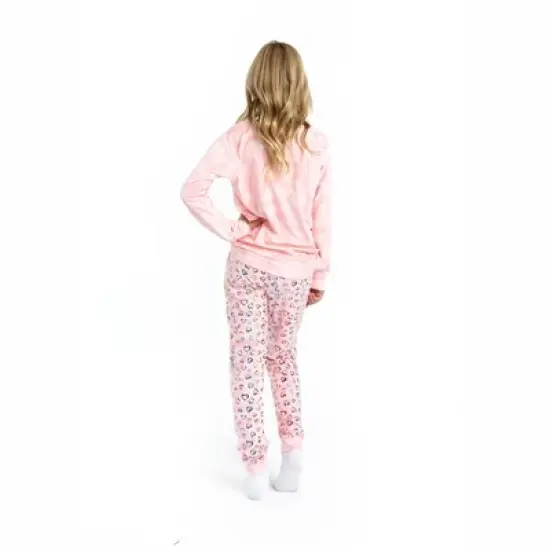Sleep On It Girls Believe Dream Shine Velour 2-Piece Pajama Pant Sleep Set image {5}