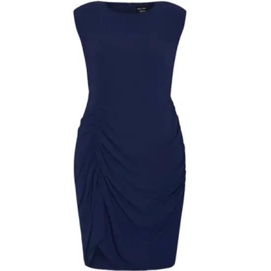 Women's Plus Size Side Split Dress - Navy | CITY CHIC image {3}