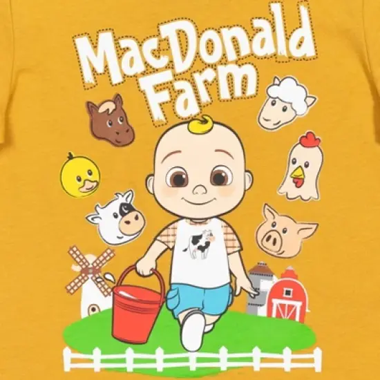 CoComelon JJ MacDonald Farm Short Sleeve Graphic T-Shirt Yellow  image {1}