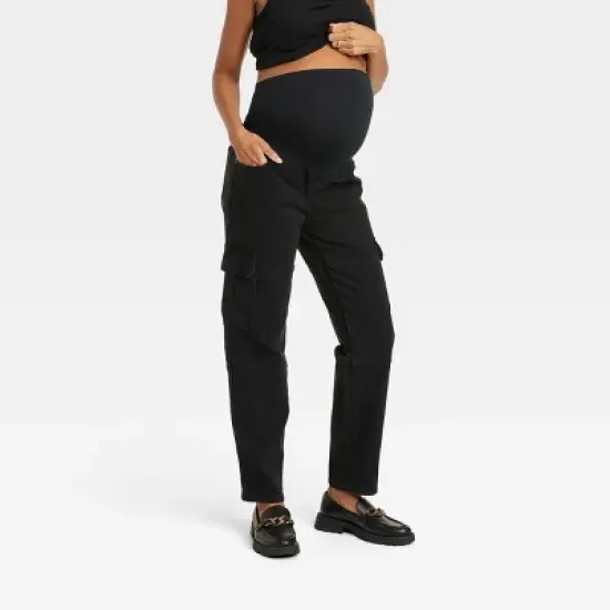 Over Belly 90's Straight Maternity Jeans - Isabel Maternity by Ingrid & Isabel&trade; image {7}