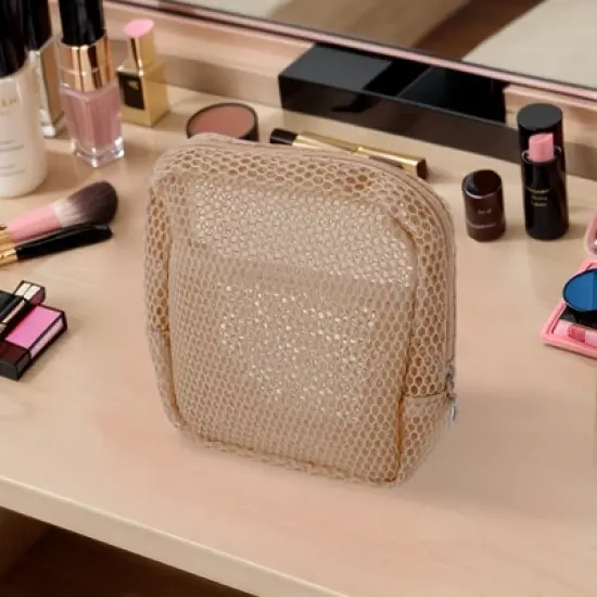 Unique Bargains Durable Grid Makeup Bag 1 Pc image {4}