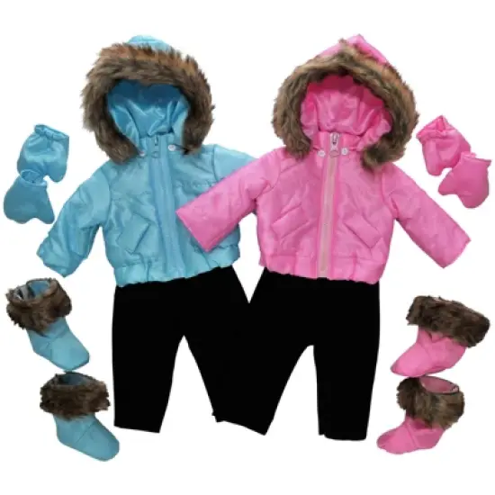 The Queen's Treasures 15" Baby Doll Clothes Set of Two Winter Outerwear image {5}