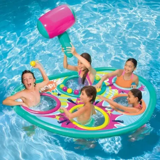 Banzai: Whopper Bopper 92" x 60" Inflatable Outdoor Swimming Pool Floating Game Mat image {5}