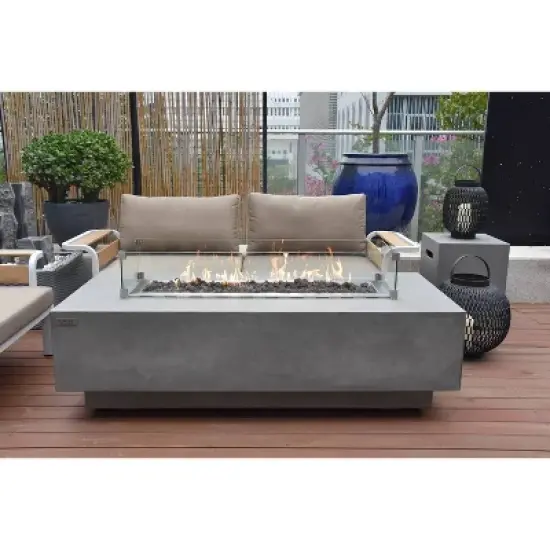 Granville 60" Outdoor Fire Pit Propane Table Backyard Patio Heater - Elementi image {3}