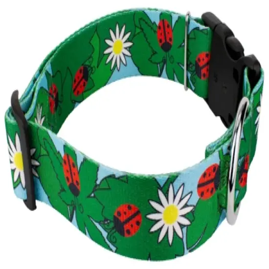 Country Brook Petz 1 1/2 Inch Deluxe Ladybug Picnic Dog Collar image {2}