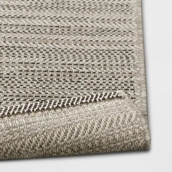 Faded Lines Outdoor Rug Cream - Smith & Hawken&trade; image {3}