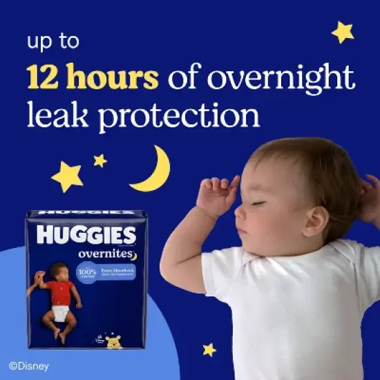 Huggies Overnites Diapers Jumbo Pack - Size 3 - 24ct image {8}